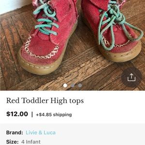 Livie & Luca Red Toddler High Tops